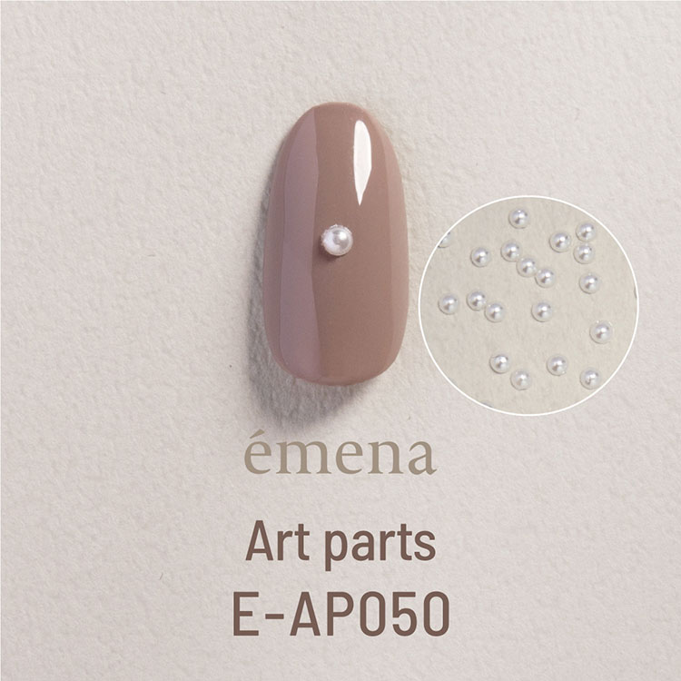 에메나 아트파츠 반구 펄 크림 2mm 100個 E-AP050