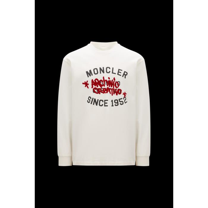 몽클레어 남성 티셔츠 MONCLER 로고가 있는 긴팔 티셔츠 I20918D0000183927034