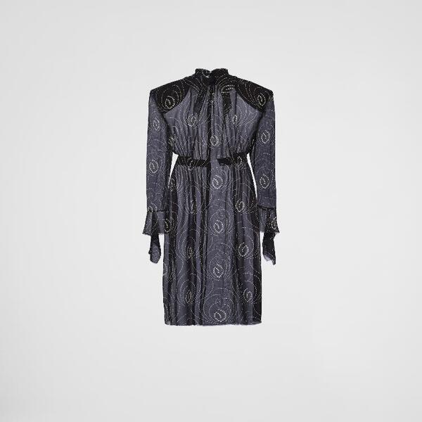 프라다 여성 원피스 PRADA 프린트 조젯 드레스 P3M63_14VN_F0002_S_OOO