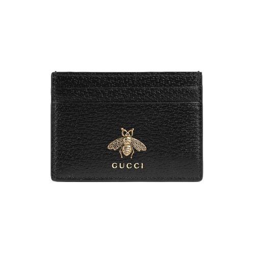 구찌 남성 카드 지갑 GUCCI 애니멀리어 가죽 카드홀더 523685DJ20T1000