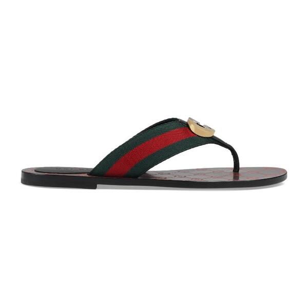 구찌 여성 샌들 GUCCI 웹 밴드가 있는 FLIPFLOPSGG 612138H90208476