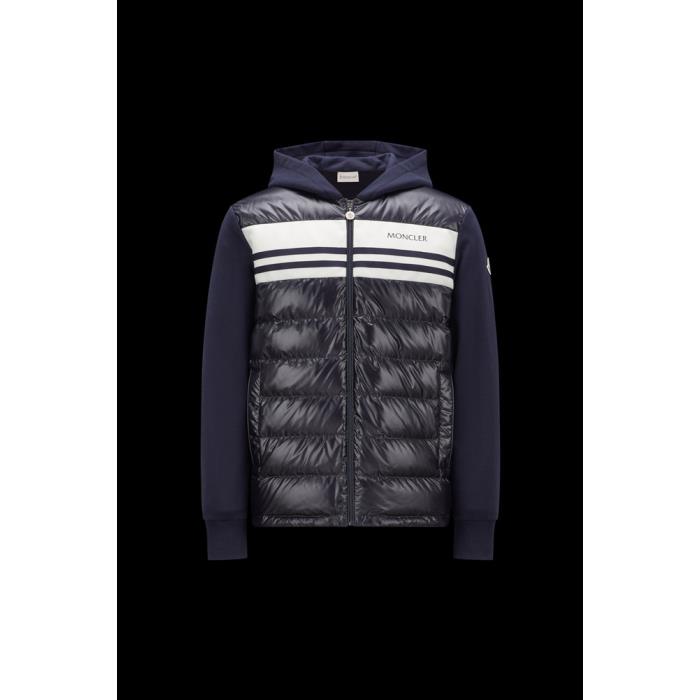 몽클레어 남성 스웨터 MONCLER 퀼팅 코튼 집업 가디건 I20918G00059809KZ778