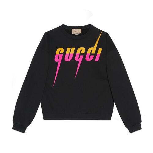 구찌 남성 스웨터 GUCCI 프린트 코튼 저지 스웨트셔츠 715919XJFL91152