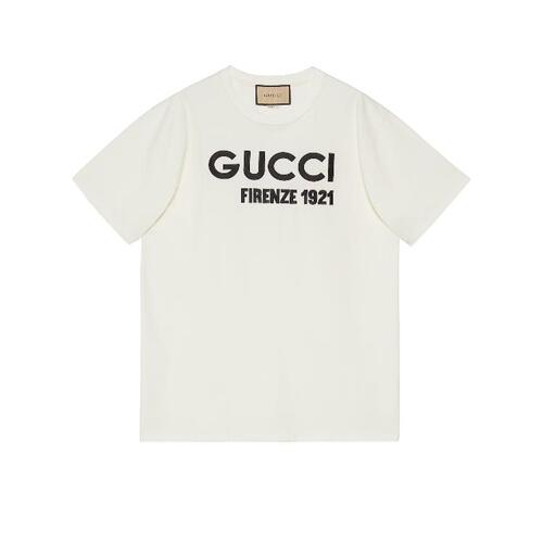 구찌 여성 스웨터 GUCCI 자수 디테일 코튼 저지 티셔츠 717422XJF1A9088