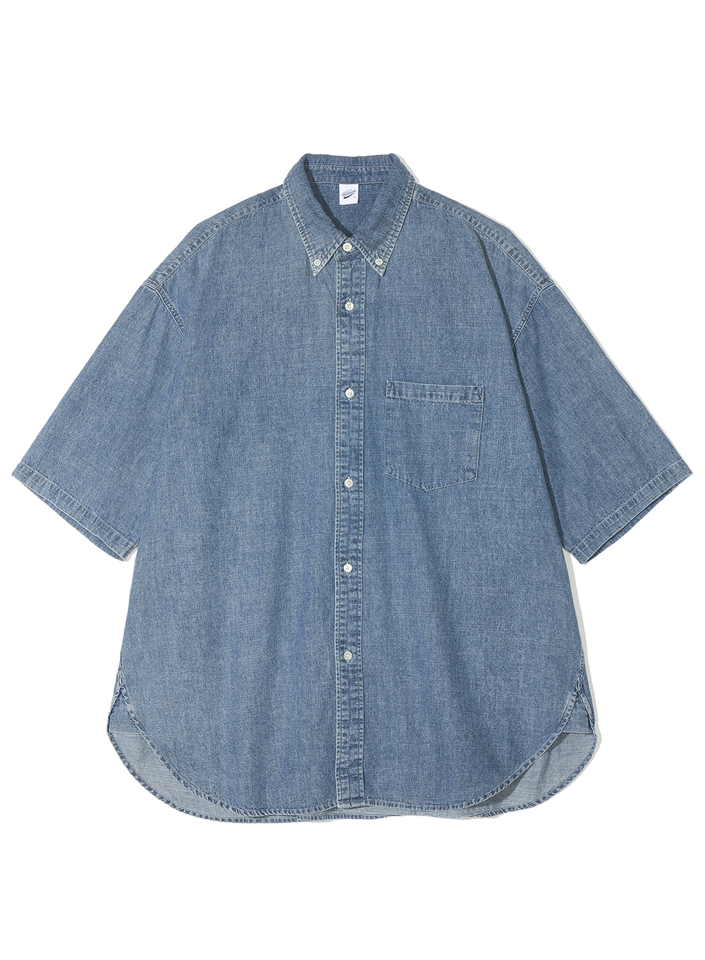【PARTIMENTO】Stone Washing Denim A-Line Overfit Half Shirts PARTIMENTO
