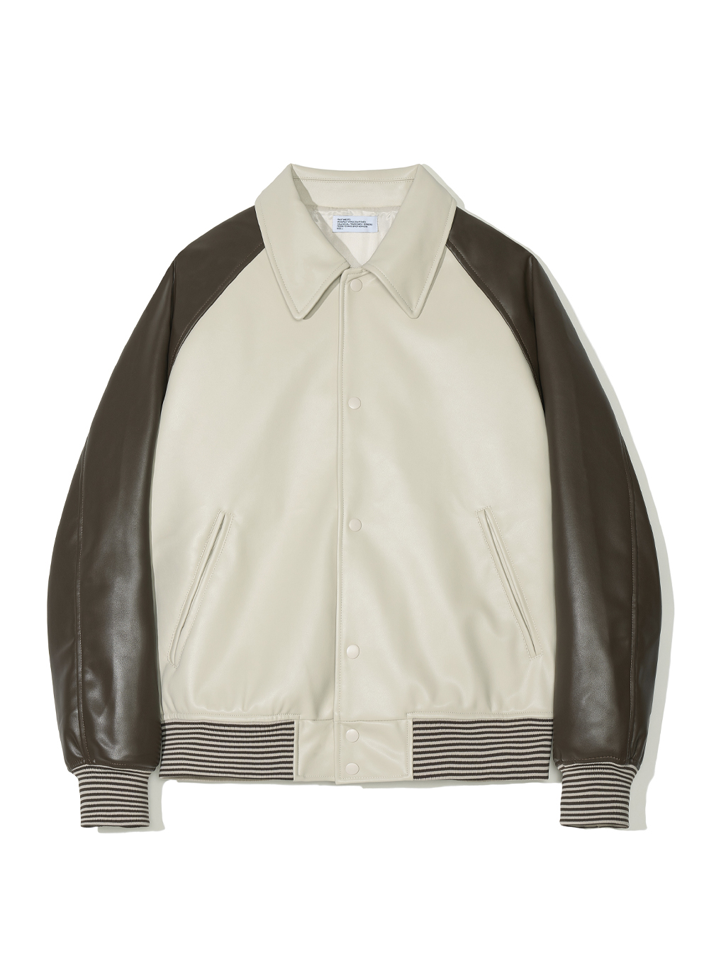 [Vegan Leather] Raglan Varsity Jacket