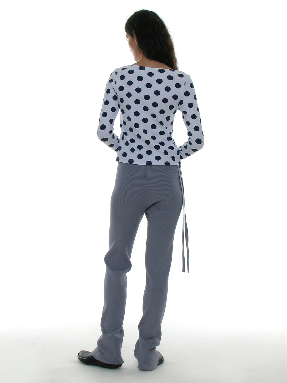 【PARTIMENTO】24FW SIDE ZIP-UP RIBBED LEGGINGS PANTS WOMEN] SIDE ZIP-UP RIBBED LEGGINGS PANTS_SKY - 파르티멘토_USD