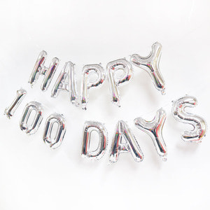 HAPPY100DAYS 호일풍선 (실버) 8809554564738