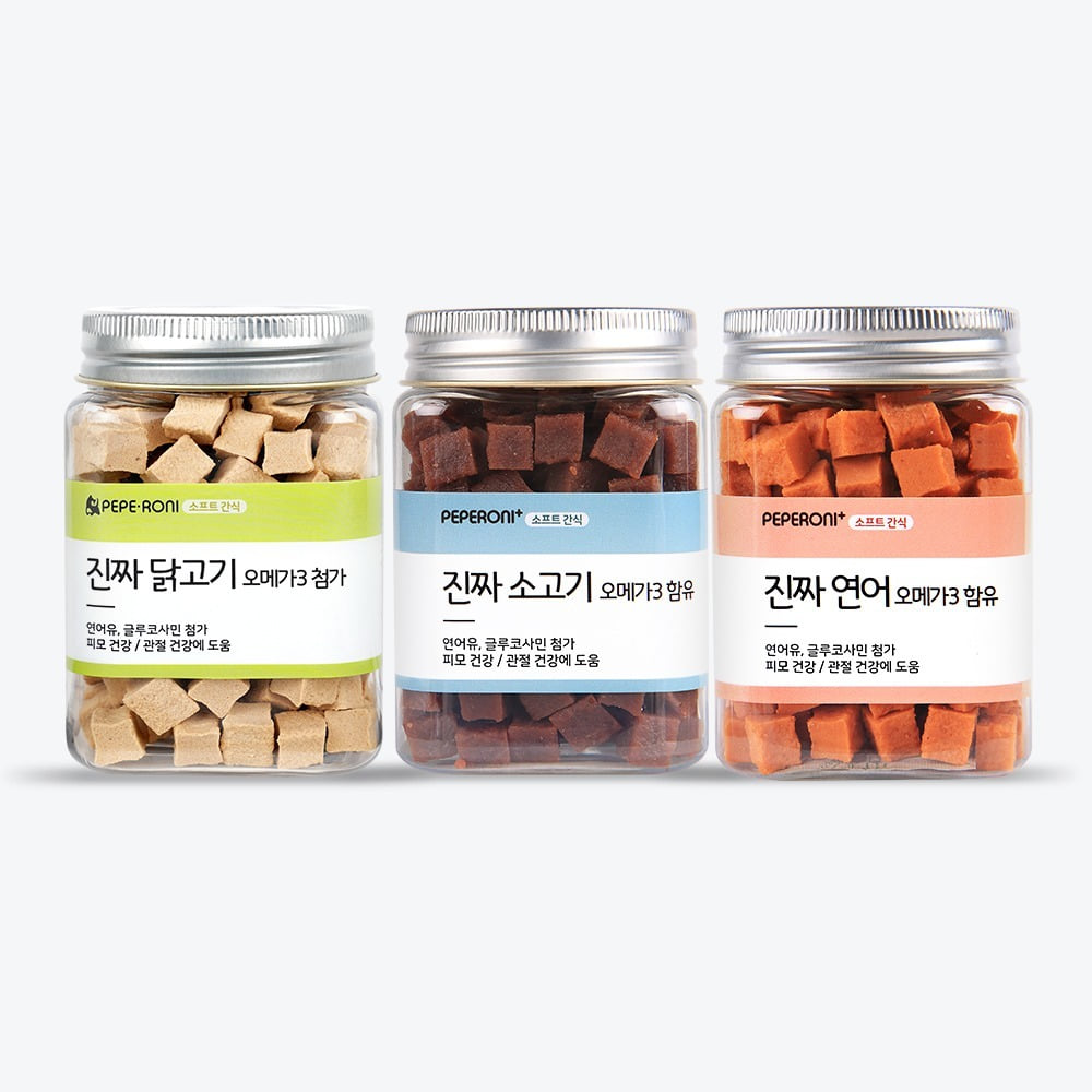 페페로니 진짜 오메가3 연어+소고기+닭고기 세트