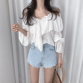 PURITY BLOUSE (2COLOR)오프숄더💕
