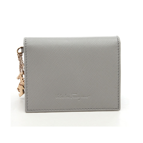 FERRAGAMO 페라가모 명함지갑 22-7111 LIGHTGREY 0491378