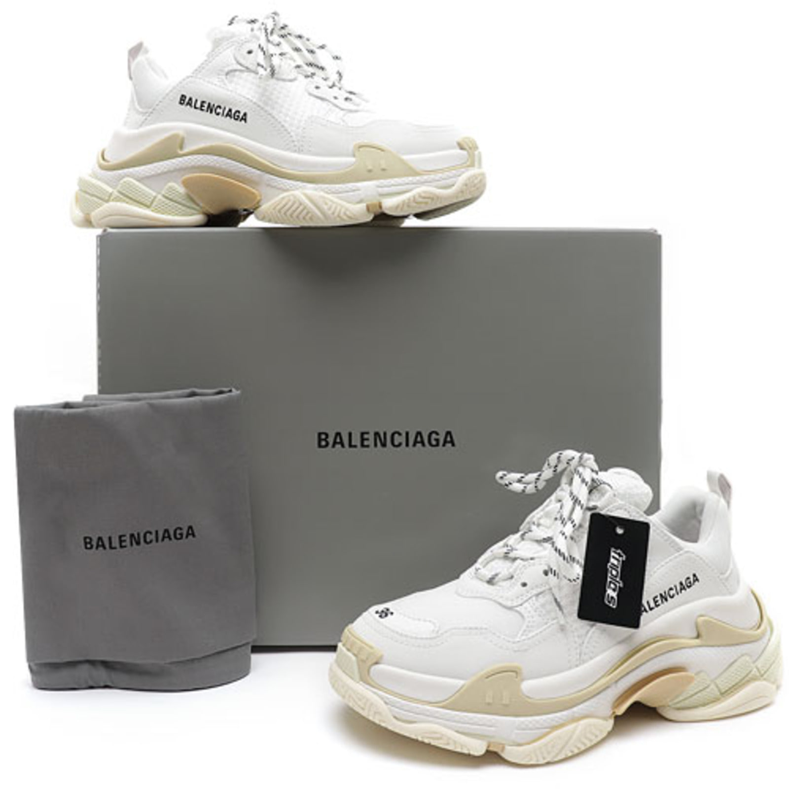 BALENCIAGA 발렌시아가 트리플 S 스니커즈 TRIPLE S 524036 W2CA1 9000 WHITE