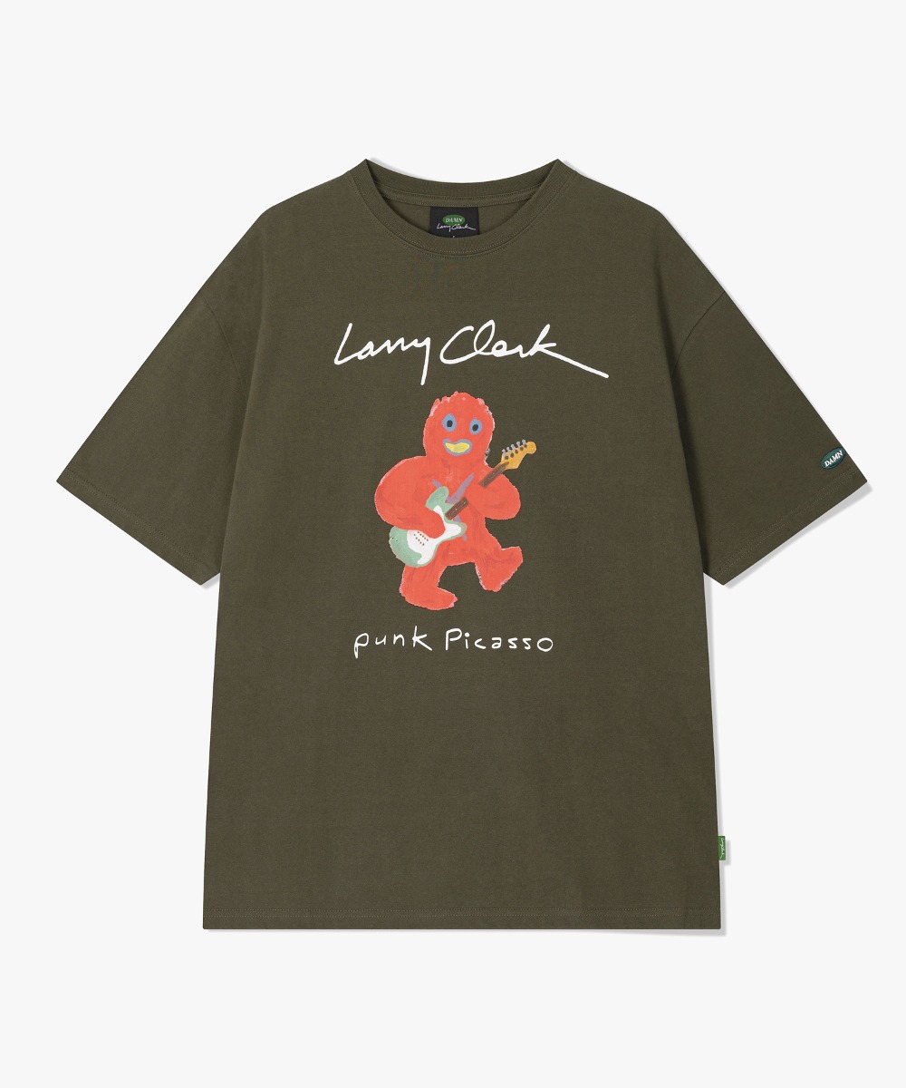 PUNK PICASSO PLAYING GUITAR SS OLIVE