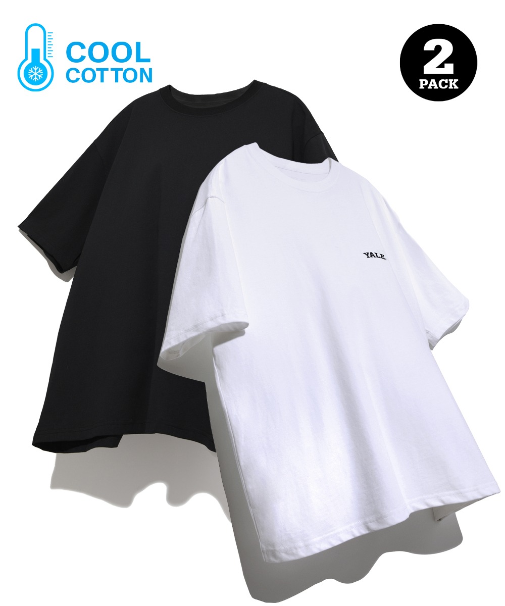 (24SS) [COOL COTTON] 2PACK SMALL ARCH TEE WHITE / BLACK