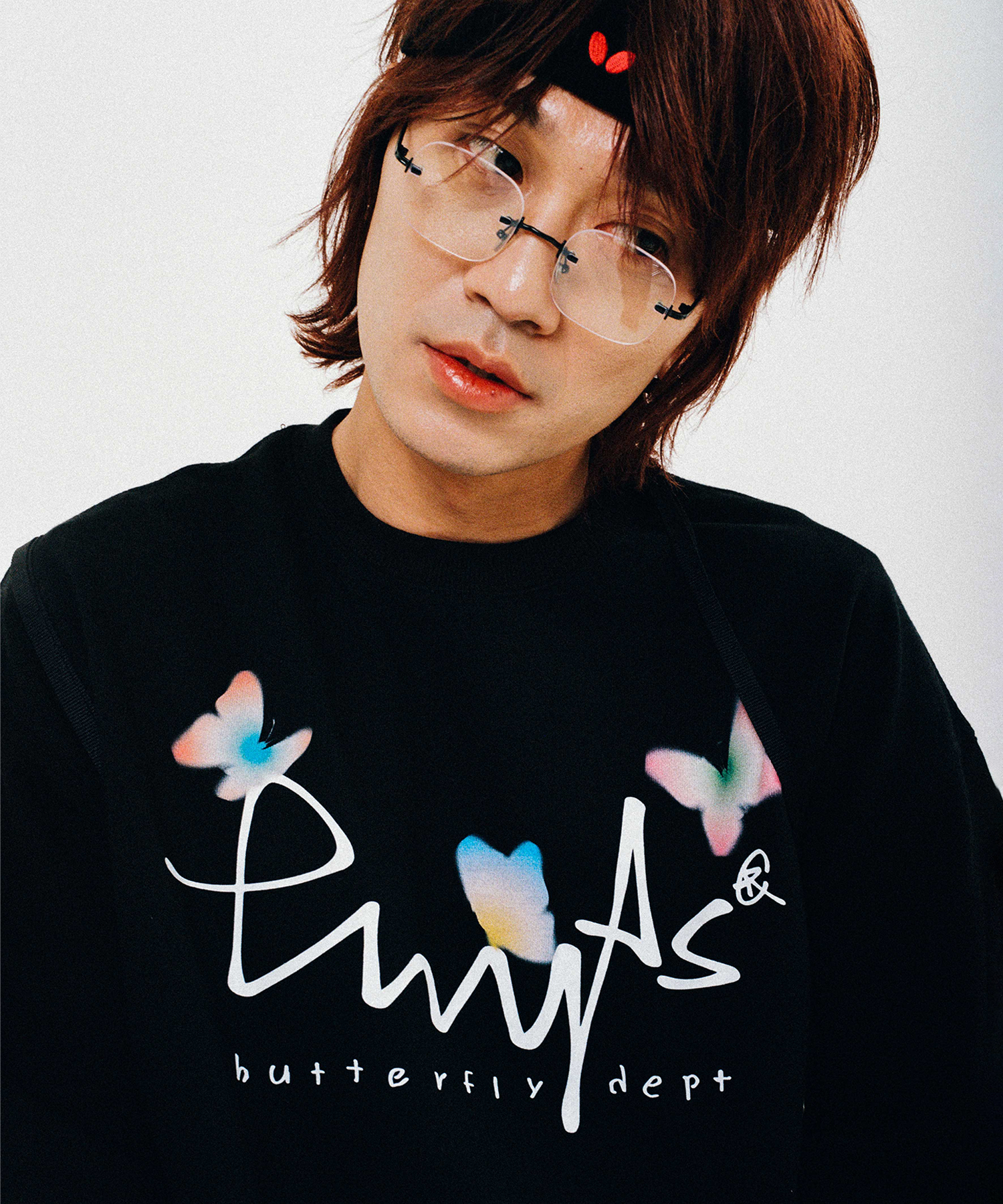 [PHYPS® x BUTTERFLY] FLY LOGO CREWNECK BLACK