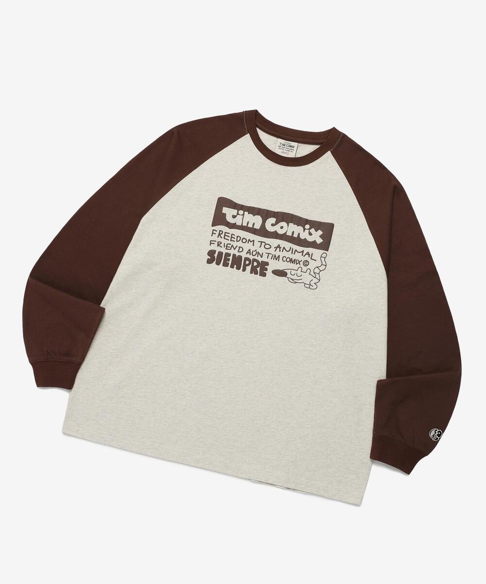 SIEMPRE ANIMAL RAGLAN LS BROWN