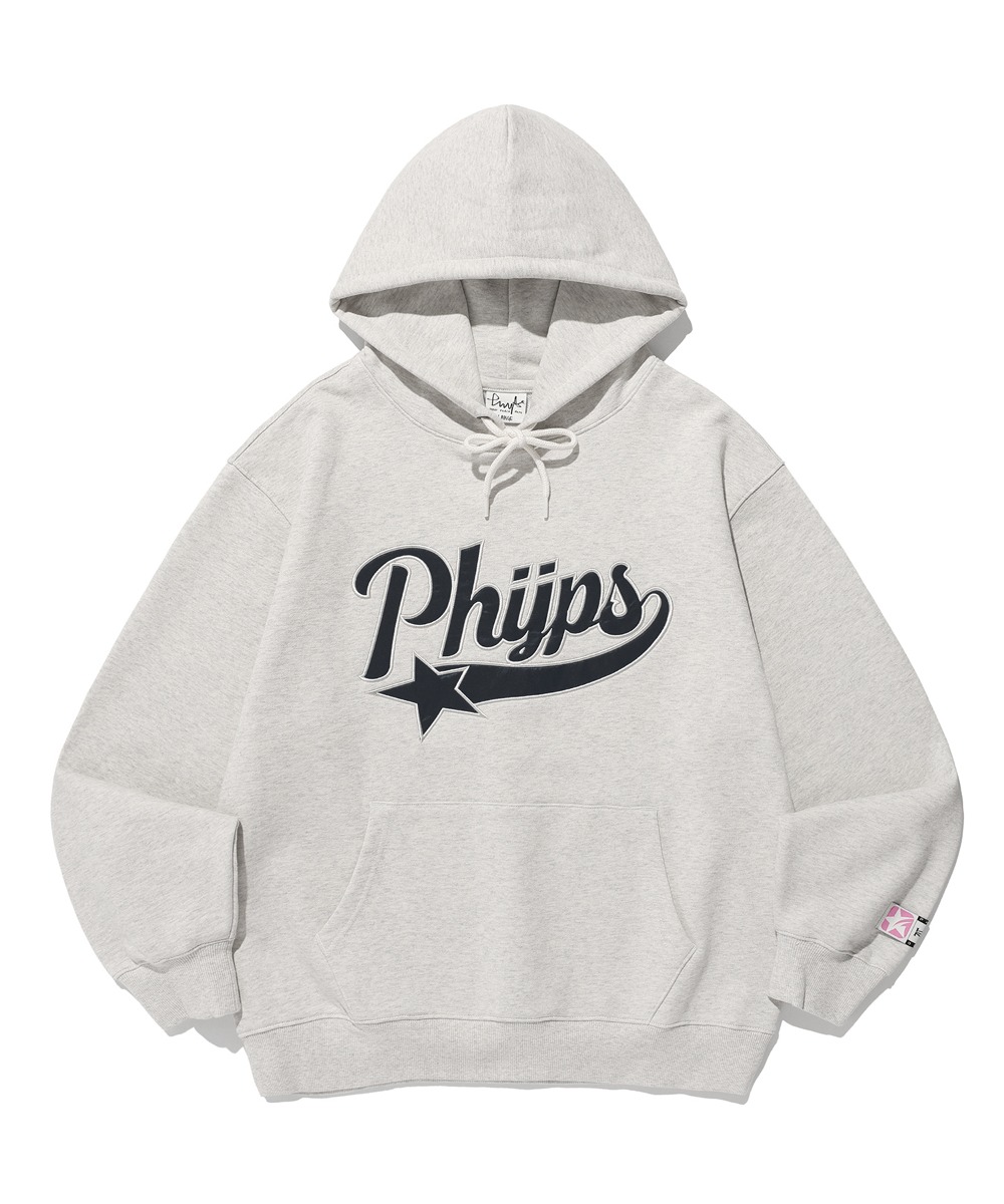 PHYPS® APPLIQUE STAR TAIL HOODIE OATMEAL