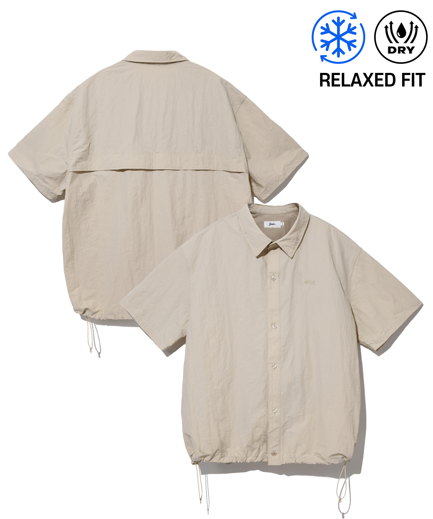 [ONEMILE WEAR] NYLON RELAXED FIT COACH SHIRT IVORY