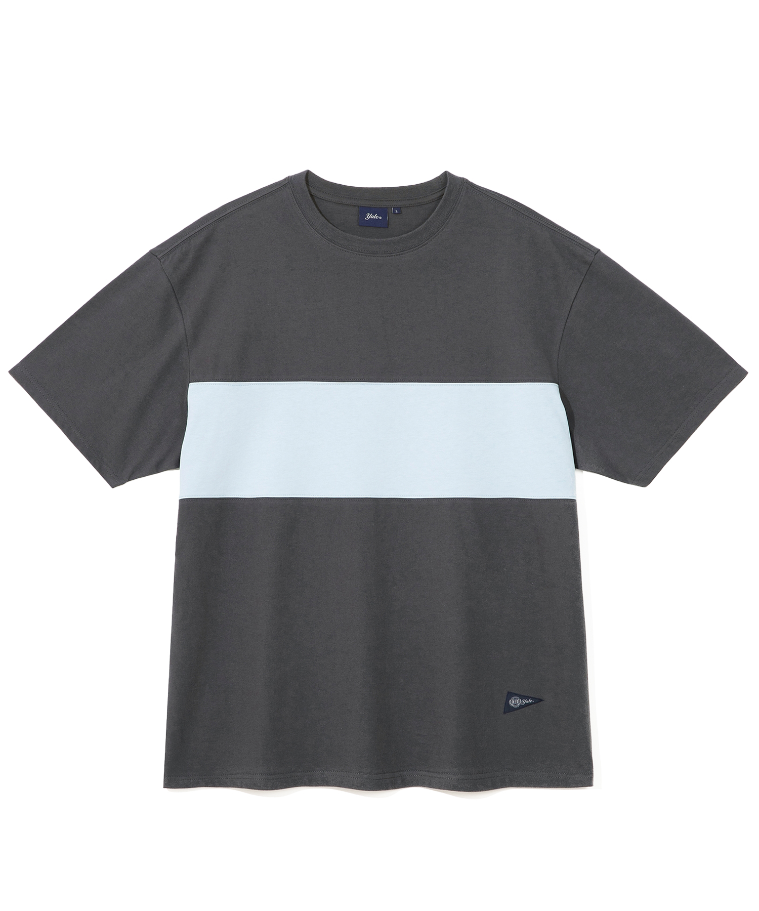 COLOR BLOCK TEE CHARCOAL