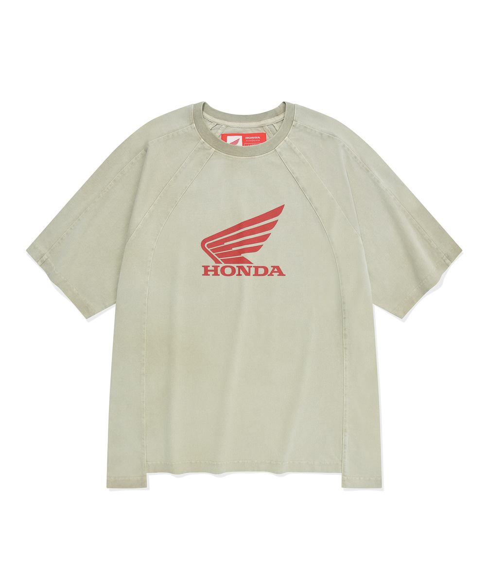 Honda Vintage Cutoff T-shirt PG Green Beige