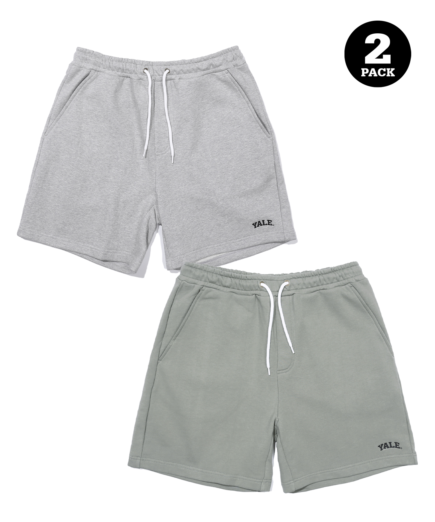 [ONEMILE WEAR] 2PACK SMALL ARCH SHORTS GRAY / KHAKI