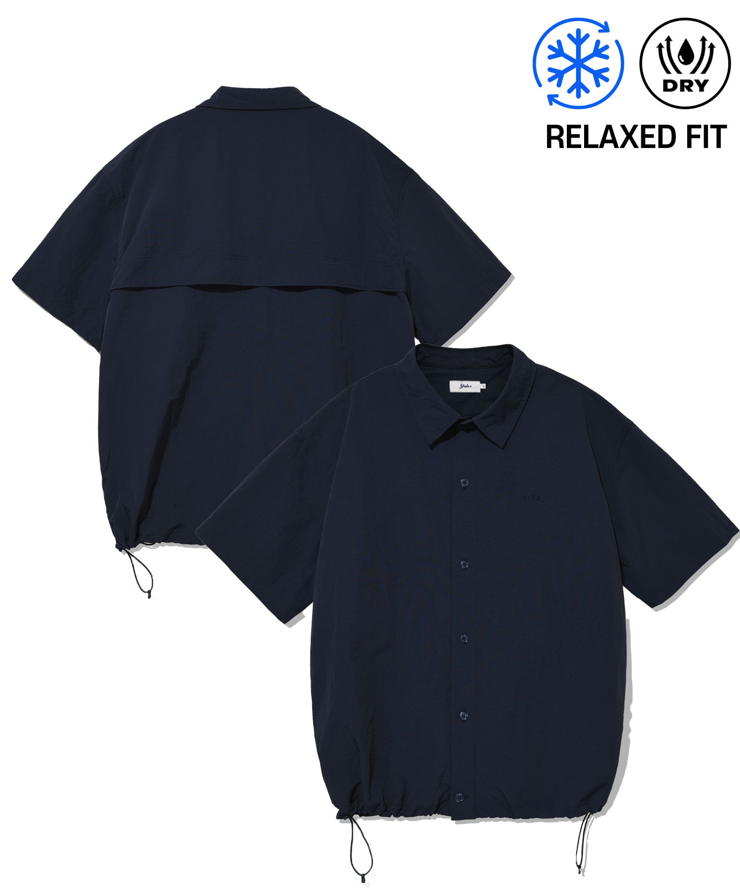 [ONEMILE WEAR] NYLON RELAXED FIT COACH SHIRT NAVY