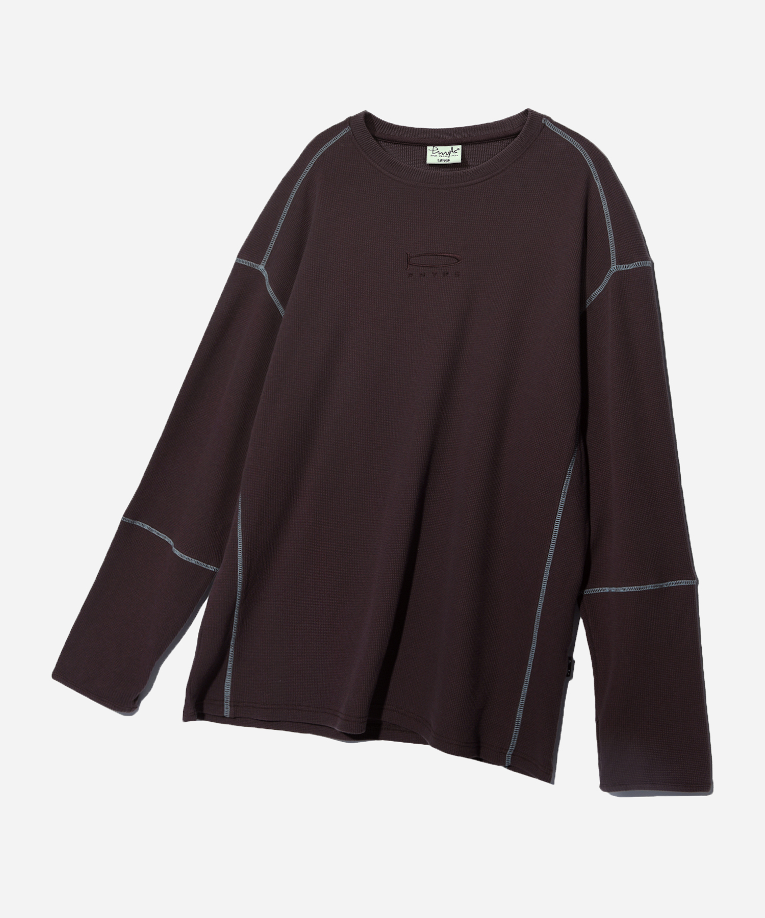 PHYPS® COLOR STITCH WAFFLE LS BROWN
