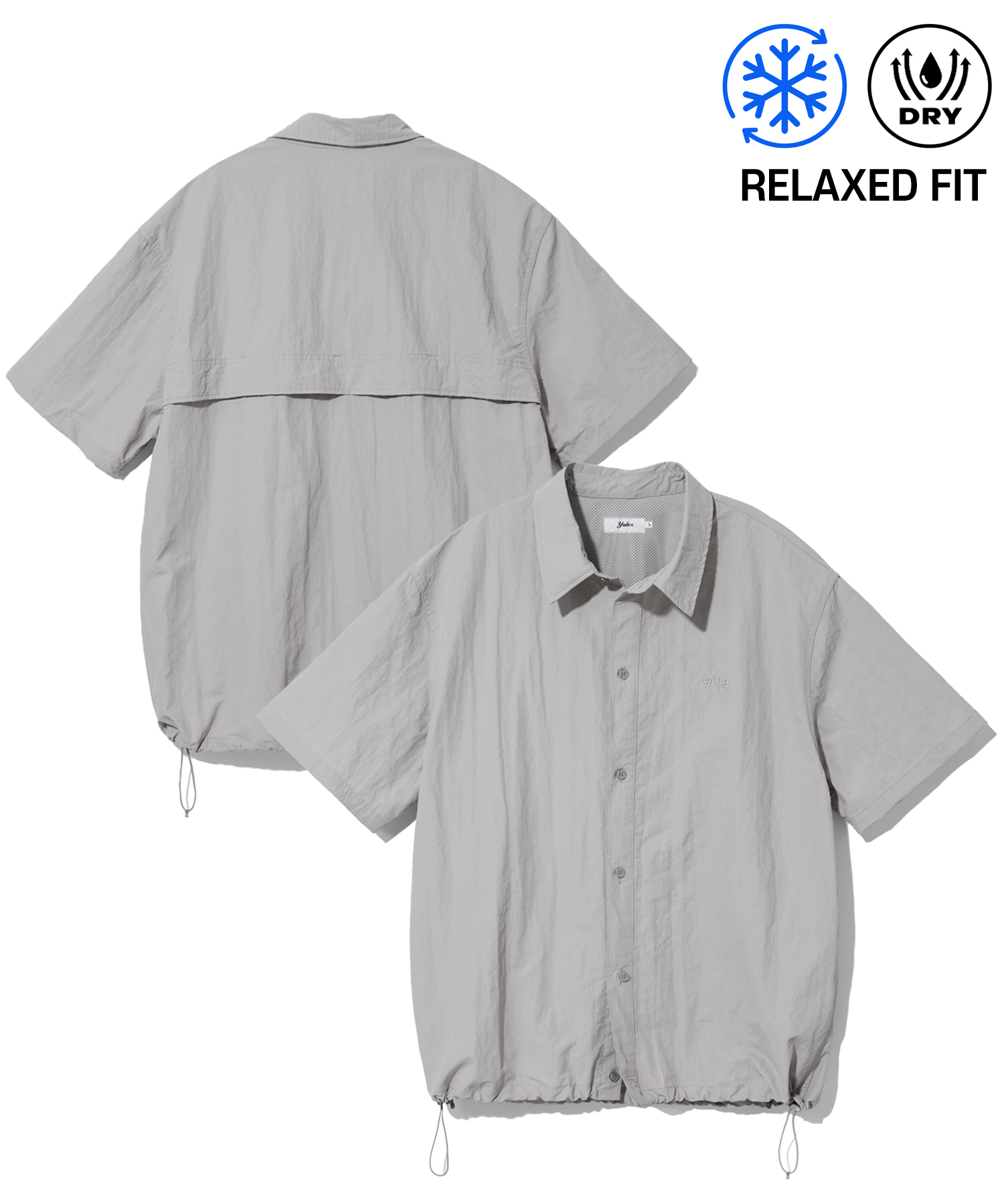 [ONEMILE WEAR] NYLON RELAXED FIT COACH SHIRT LIGHT GRAY