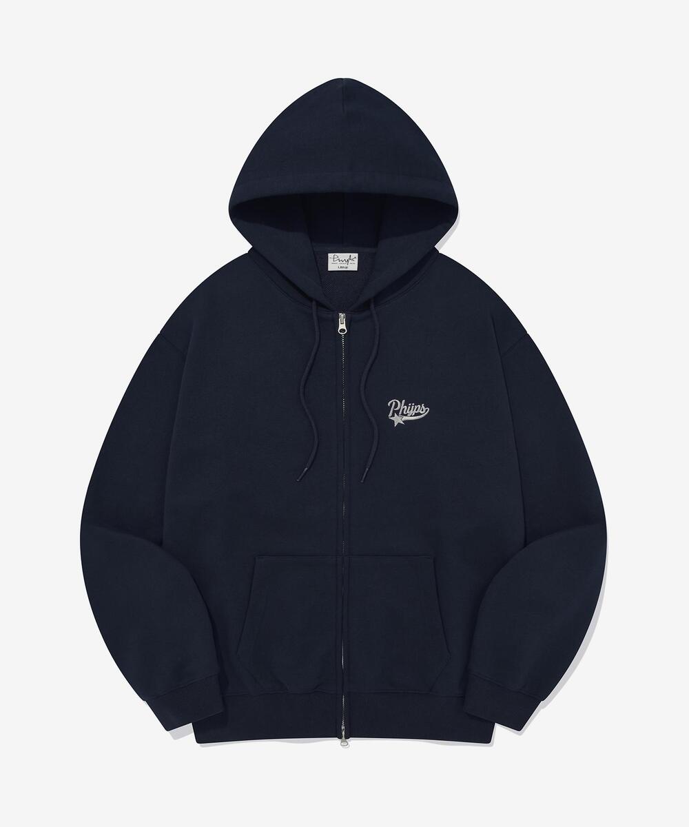 SMALL STAR TAIL HOODIE ZIP UP NAVY