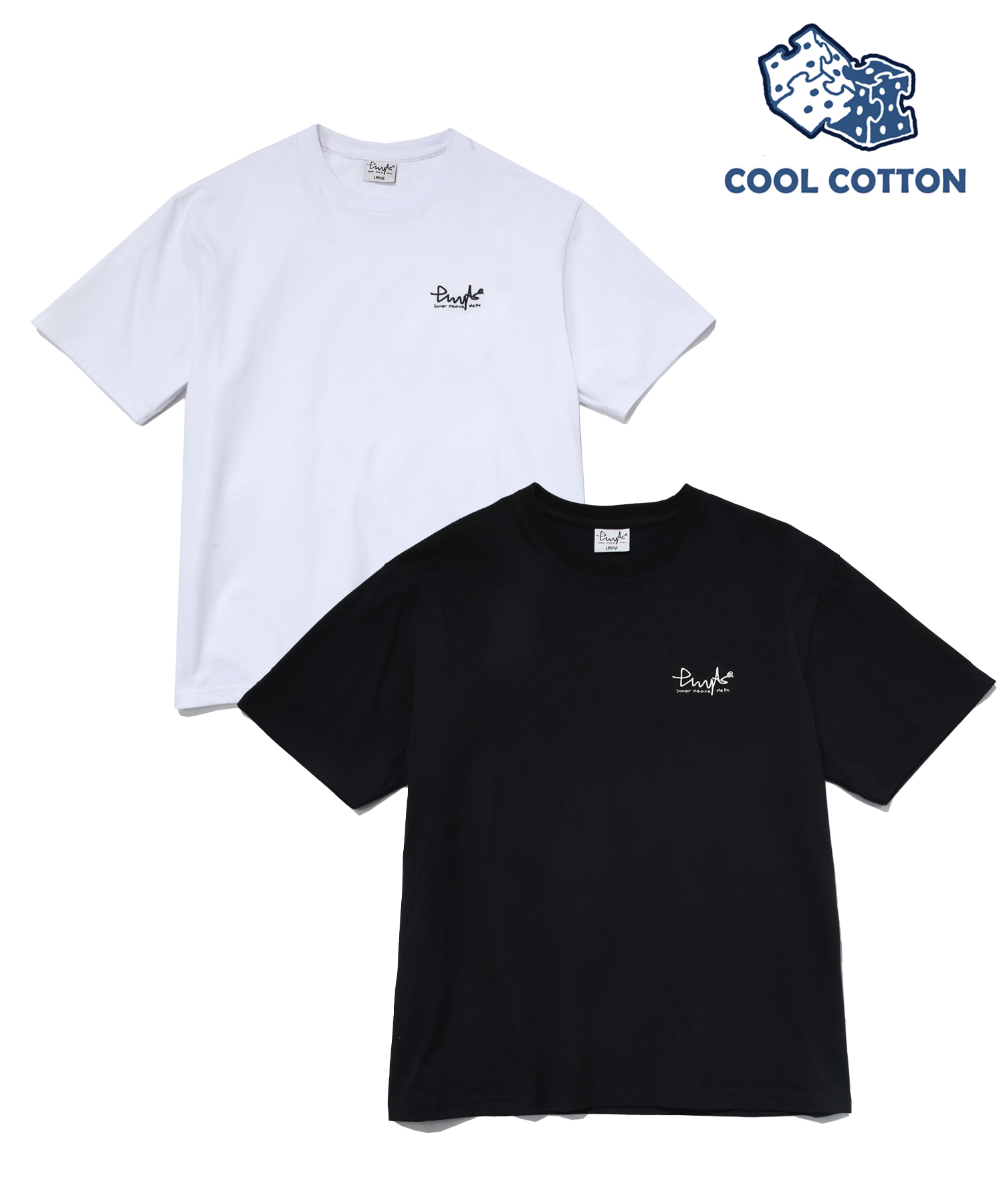 PHYPS® 2PACK COOL COTTON SMALL LOGO SS WHITE / BLACK