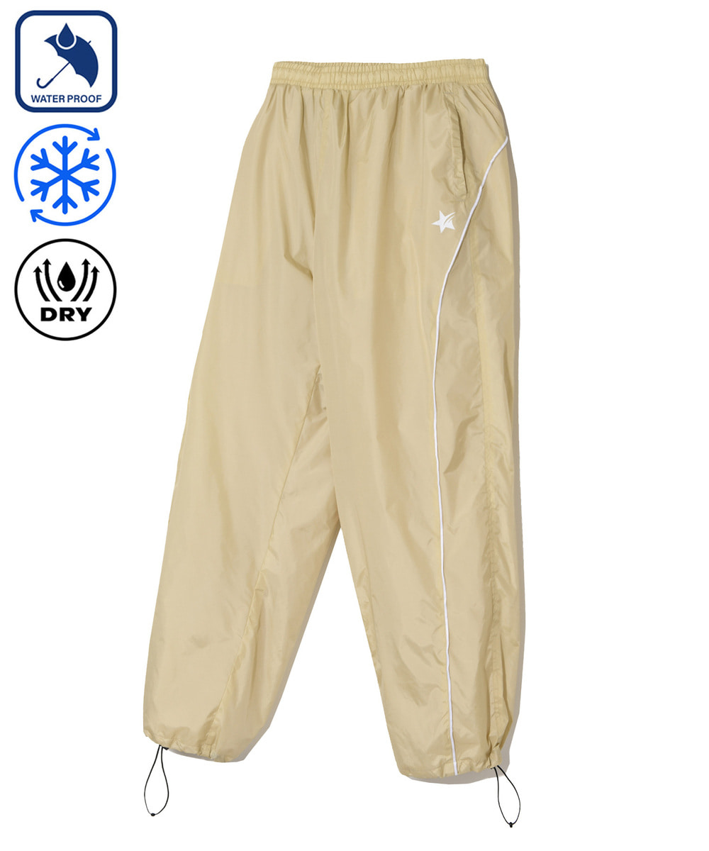 LINE PIPING TRACK PANTS LIGHT YELLOW