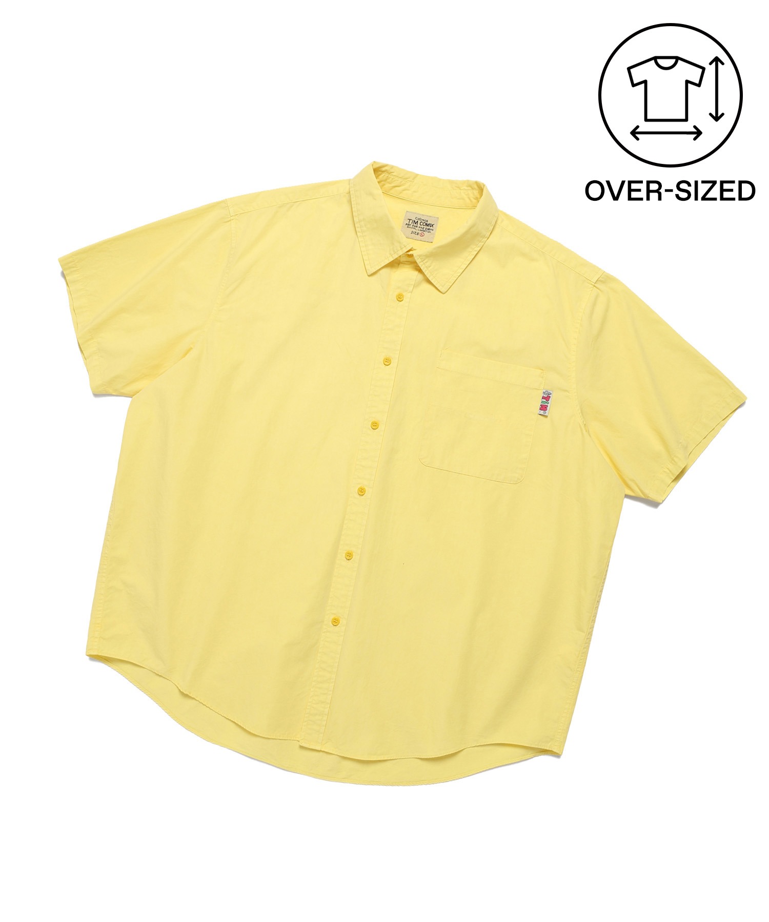 [OVER-SIZED] VAMOS POCKET SOLID SS SHIRT PG YELLOW