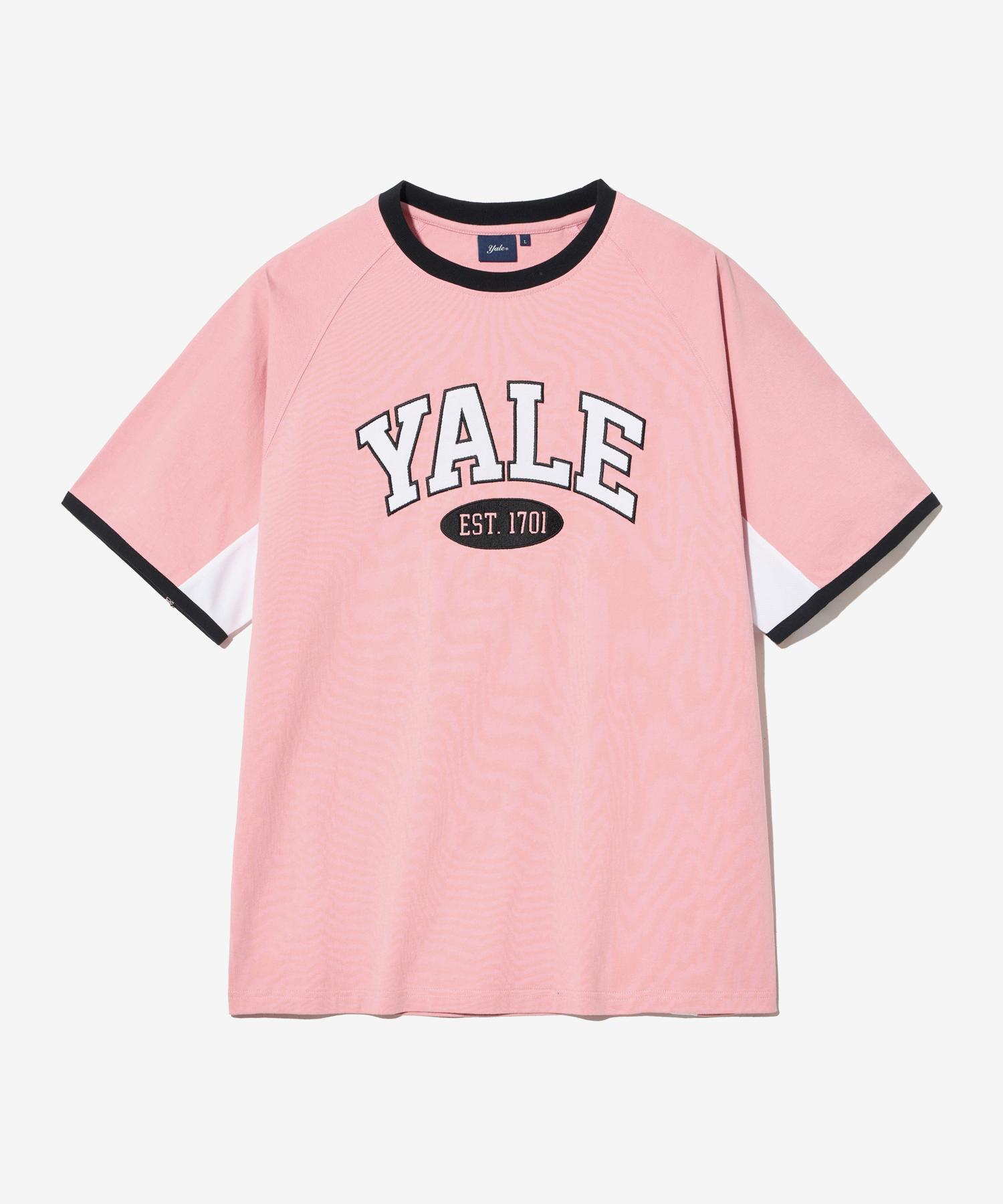 SPORTY 2 TONE ARCH T-SHIRT PALE PINK