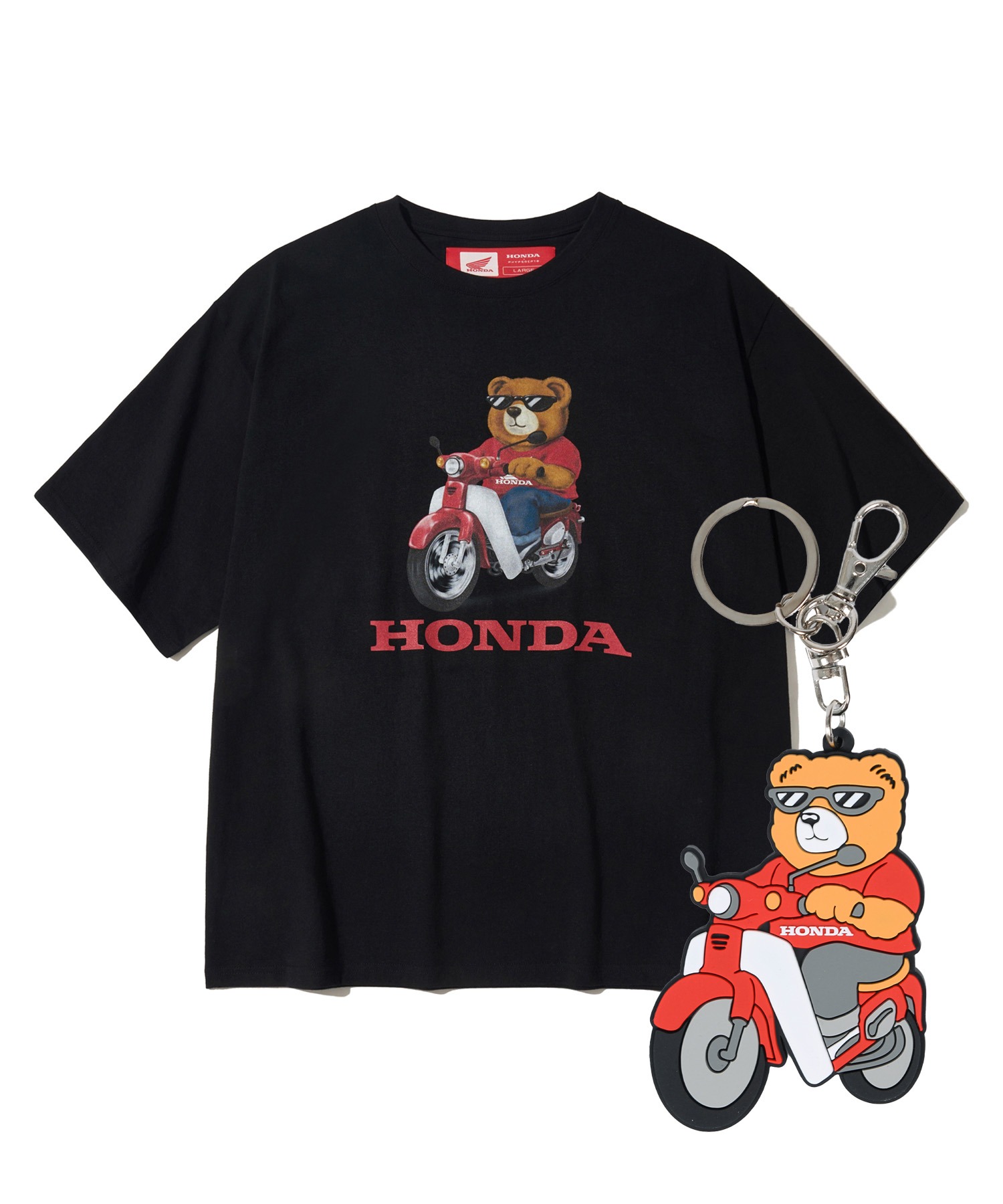 Honda Bear T-shirt Black + Key ring
