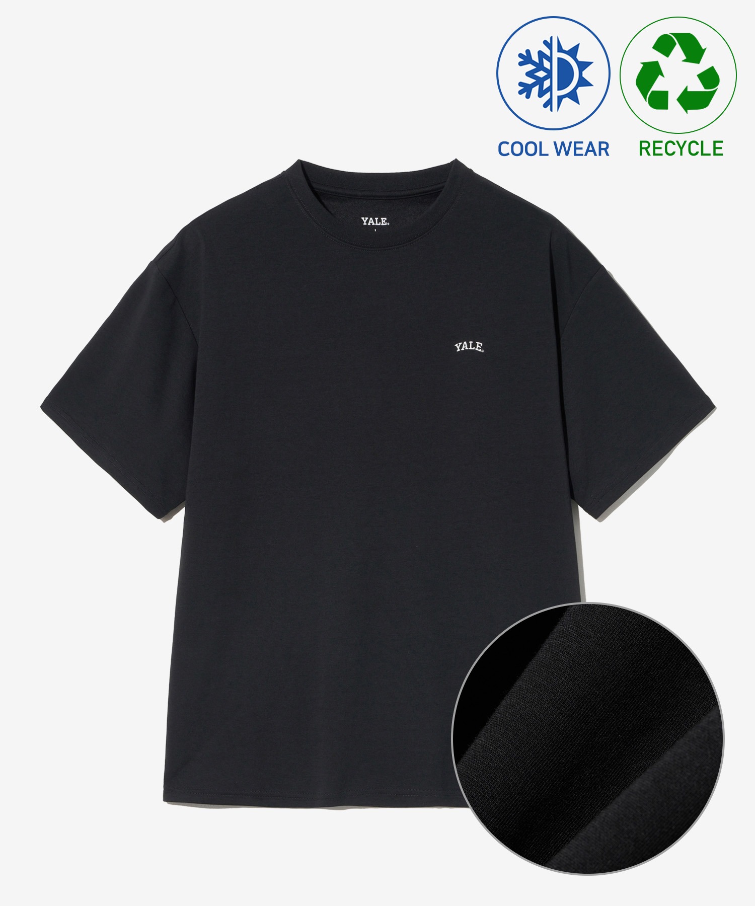 OVERSIZED RECYCLE COOL COTTON T-SHIRT BLACK