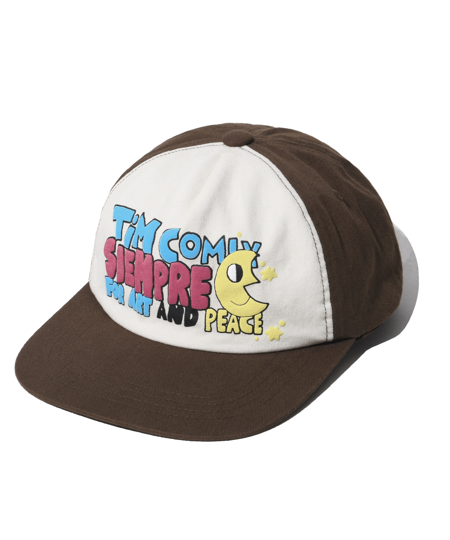 TIM SIEMPRE MOON FOR ART AND PEACE TRUCKER CAP BROWN