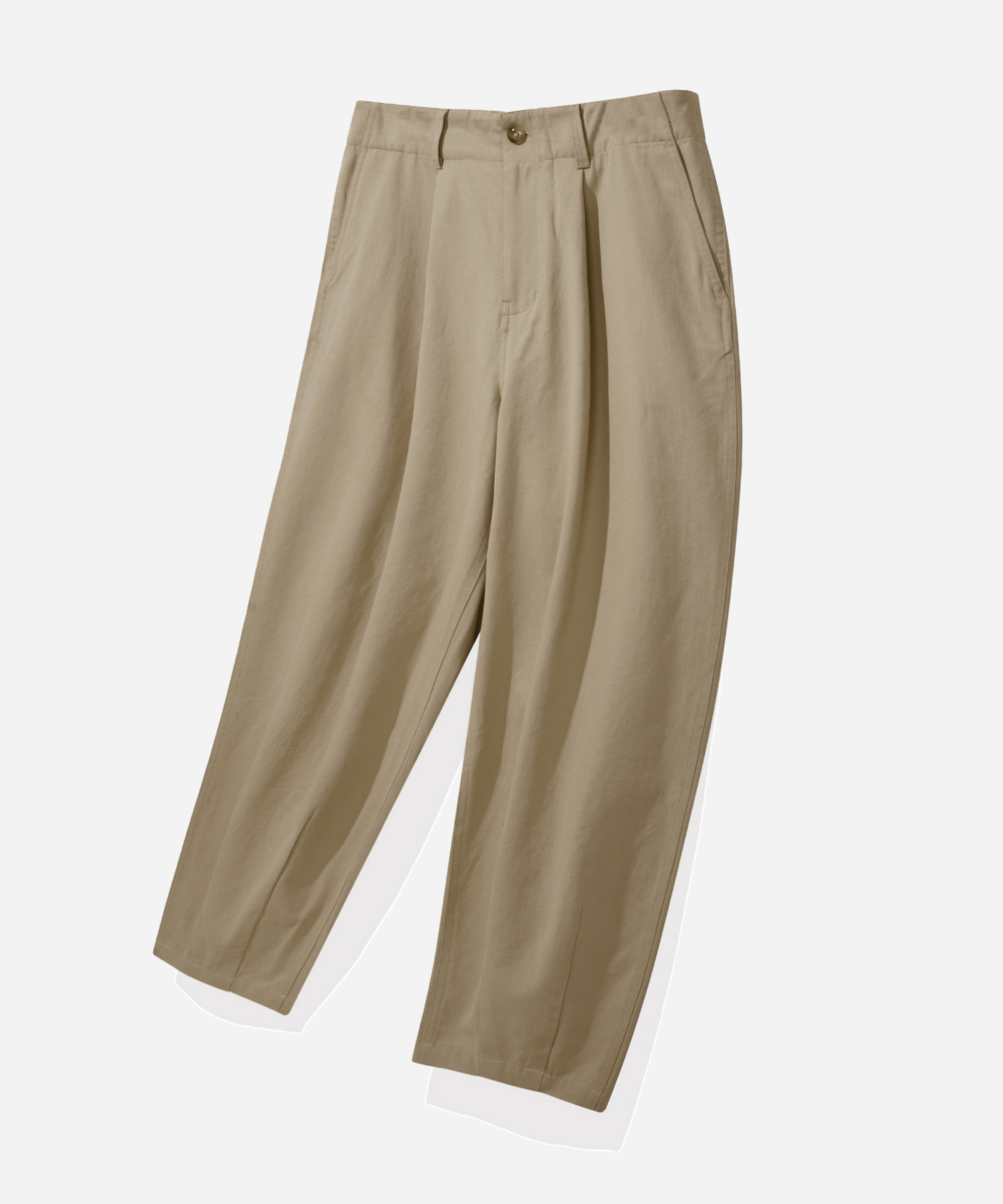BALLOON FIT WASHED CHINO PANTS BEIGE