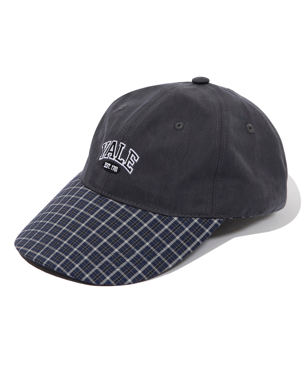 2 TONE ARCH CHECK DUCK CAP CHARCOAL