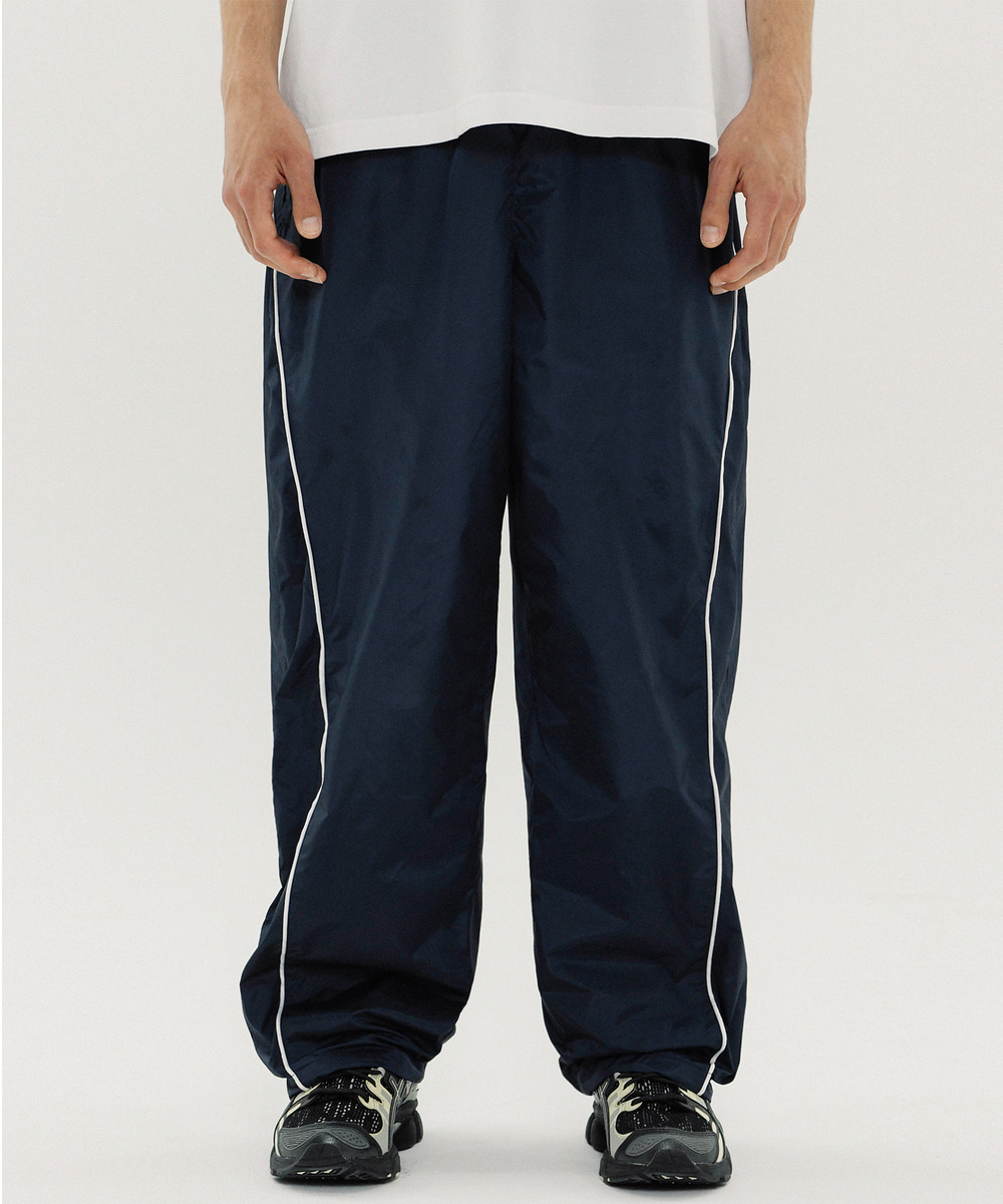 LINE PIPING TRACK PANTS NAVY