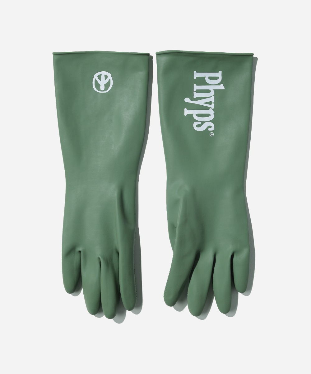 SIGN RUBBER GLOVES GREEN