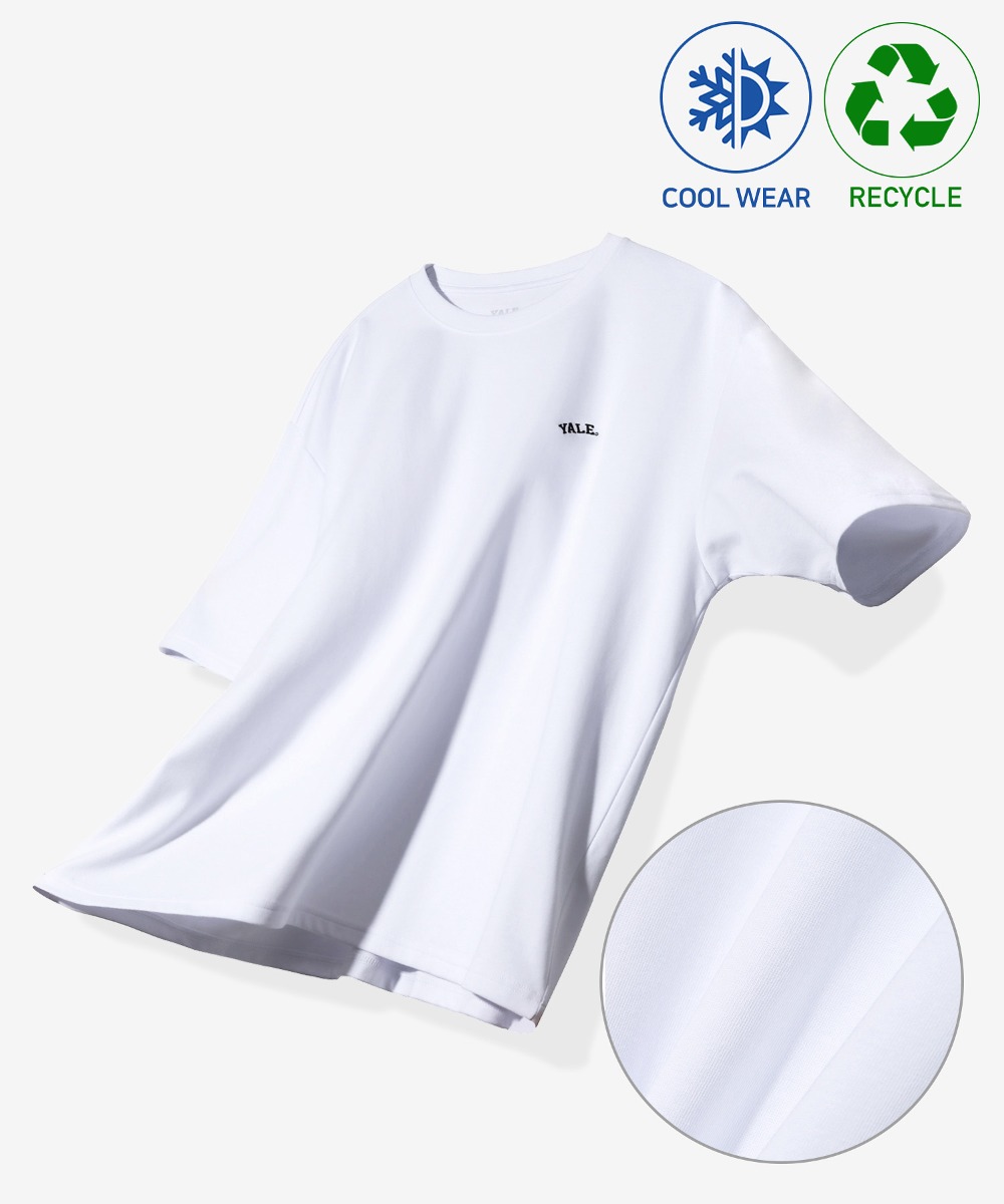 OVERSIZED RECYCLE COOL COTTON T-SHIRT WHITE