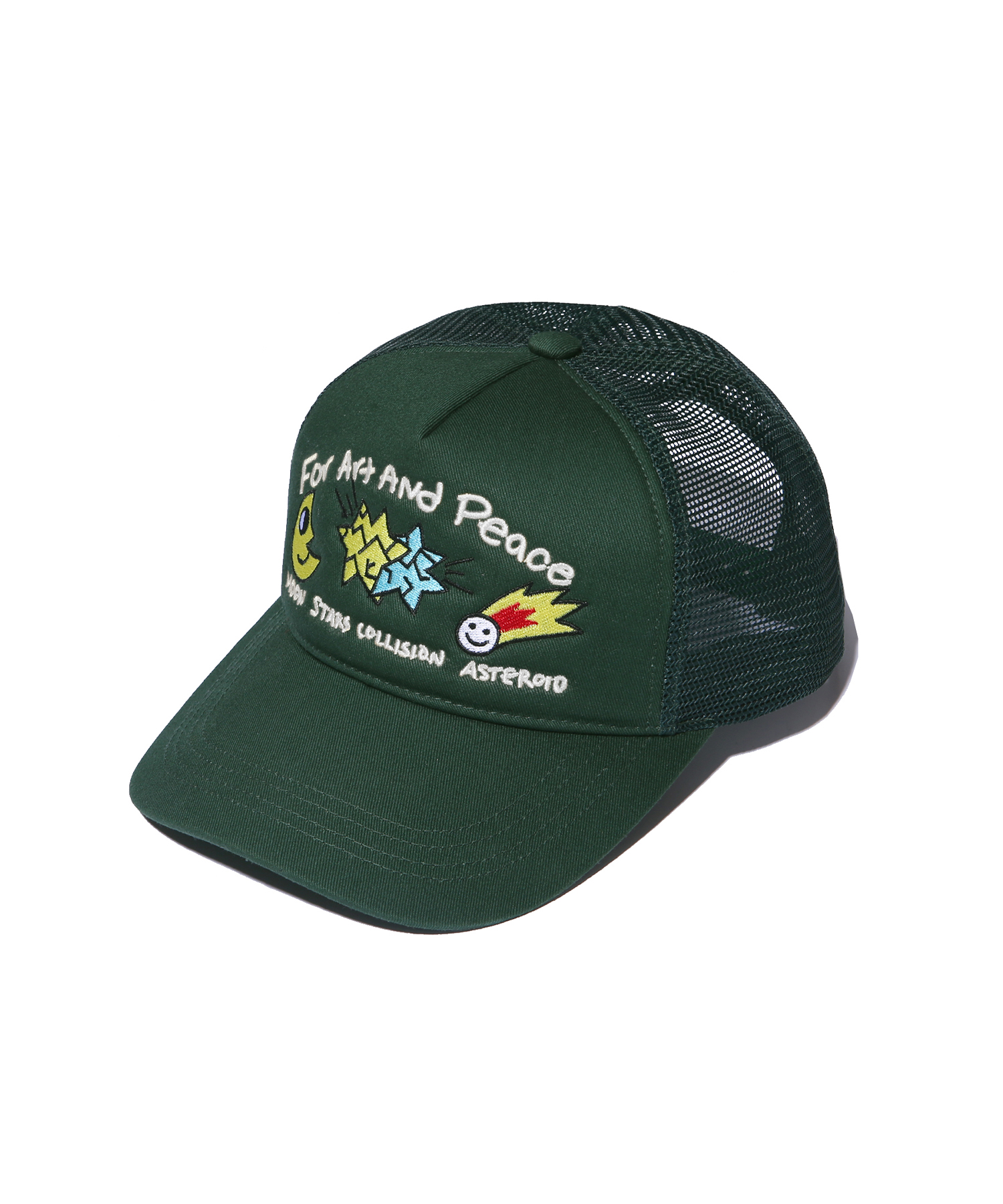 FOR ART AND PEACE MASH CAP GREEN