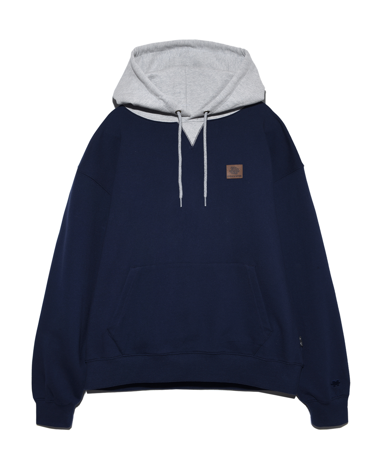 PHYPS® LEATHER LABEL HOODIE NAVY