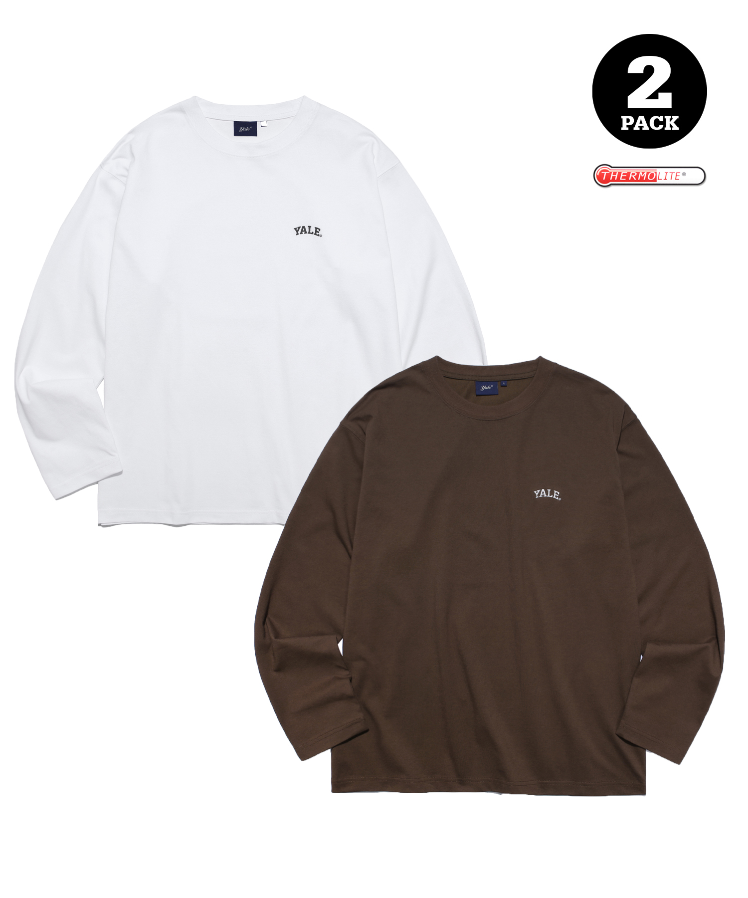 [ONEMILE WEAR] WARM UP 2PACK SMALL ARCH LS WHITE/BROWN