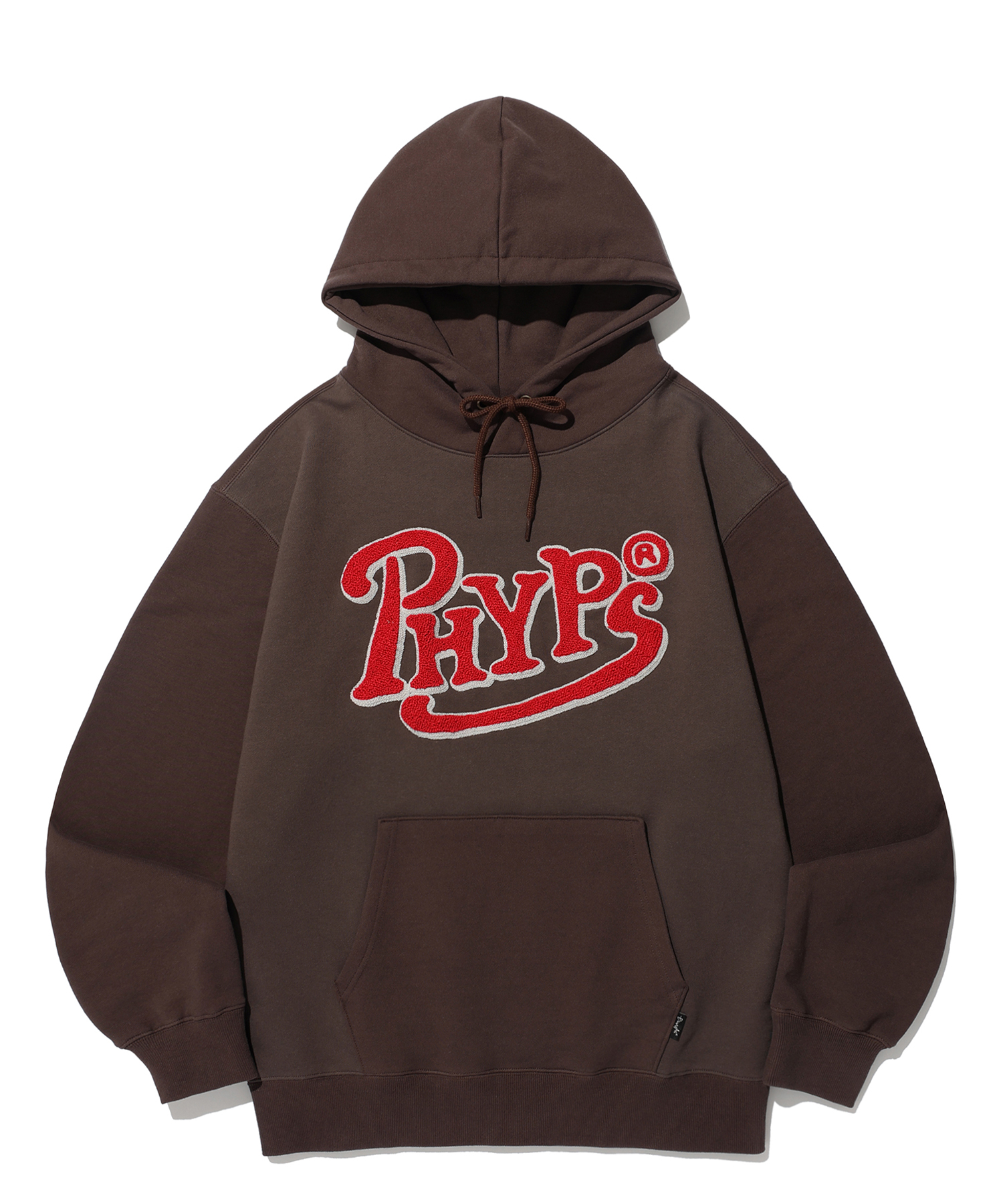 PHYPS® SHADE BOUCLE HOODIE RED CHARCOAL