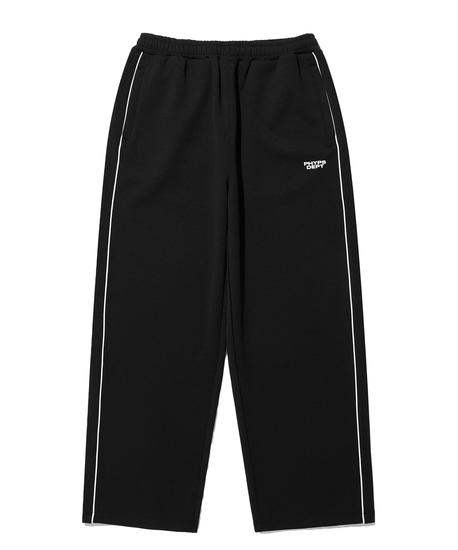 PHYPS® PIPING JERSEY TRACK PANTS BLACK