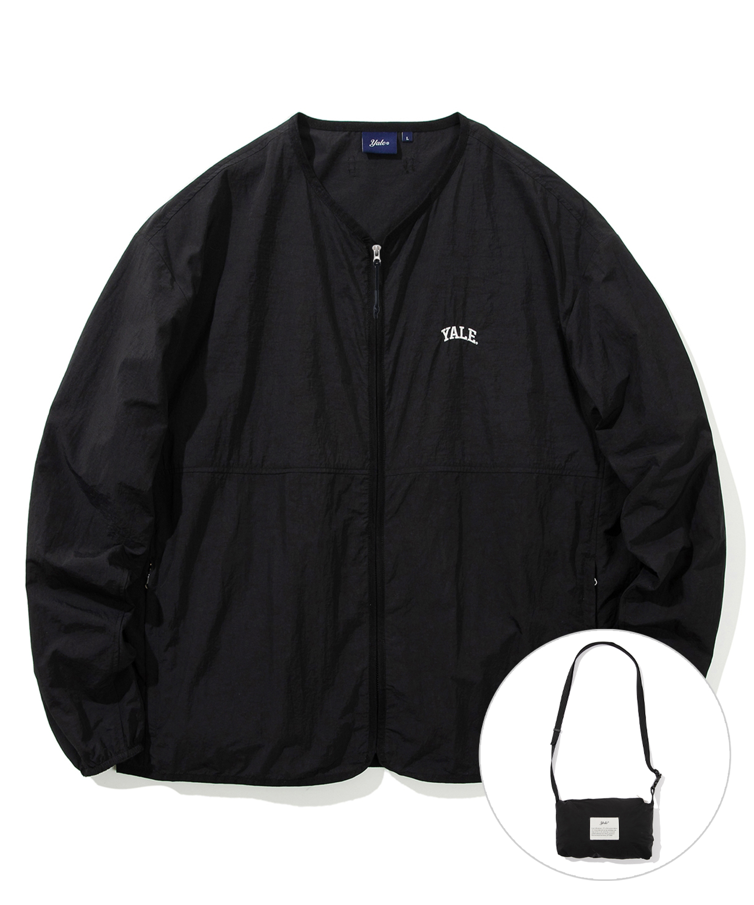 [ONEMILE WEAR] LIGHT WEIGHT NO COLLAR EASY JACKET BLACK