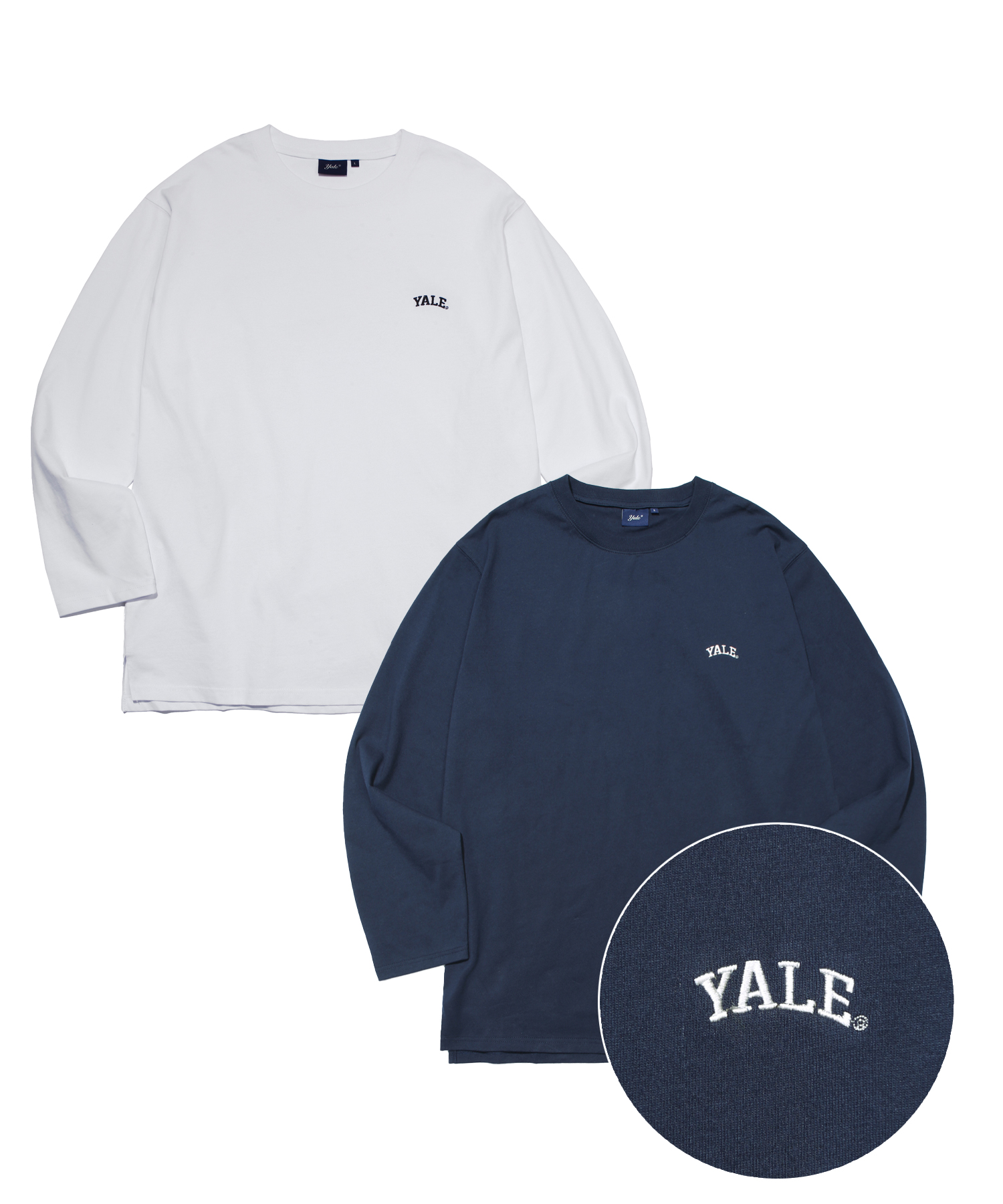 [ONEMILE WEAR] 2PACK SMALL ARCH LAYERED LS WHITE / NAVY