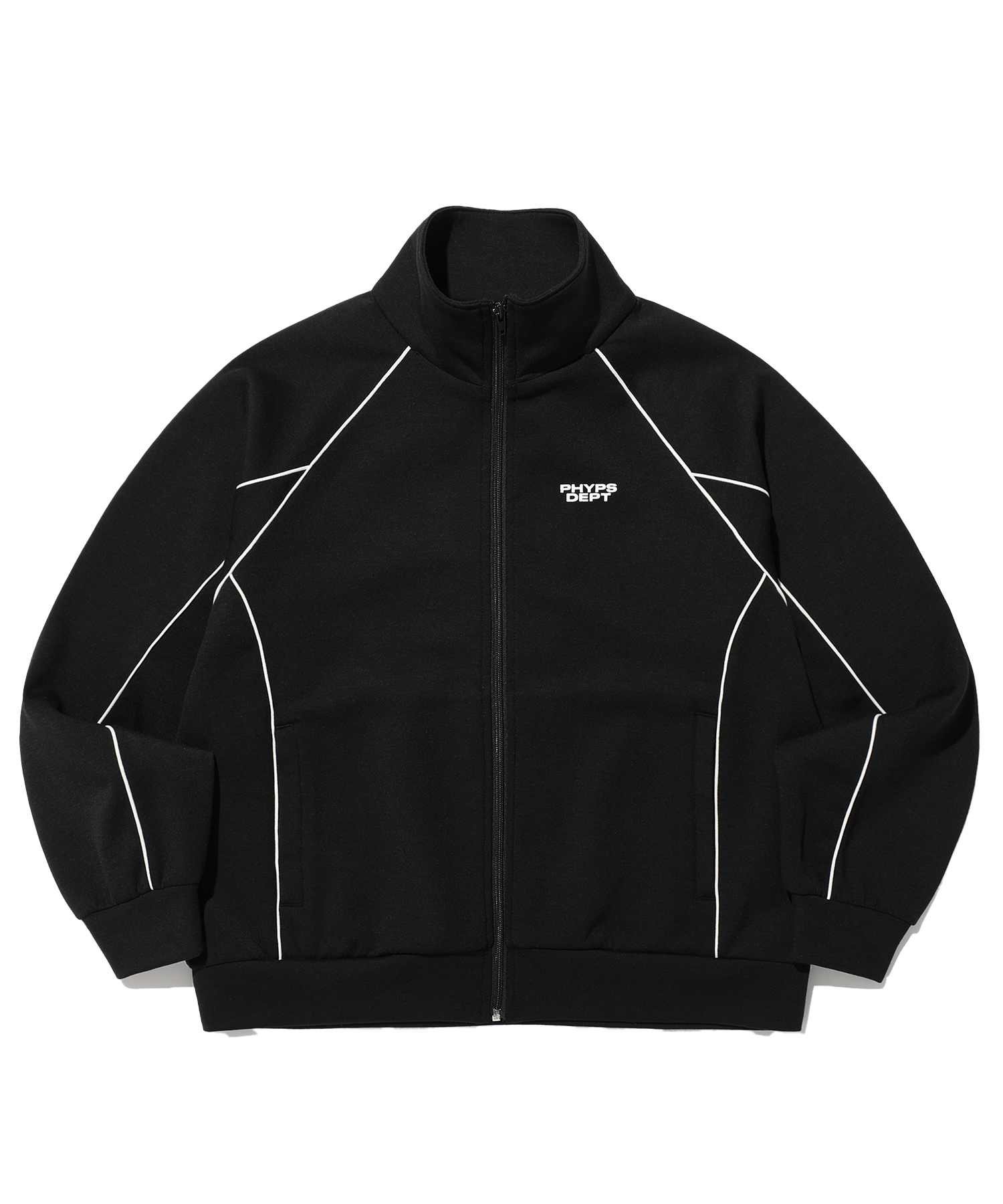 PIPING JERSEY TRACK JACKET BLACK