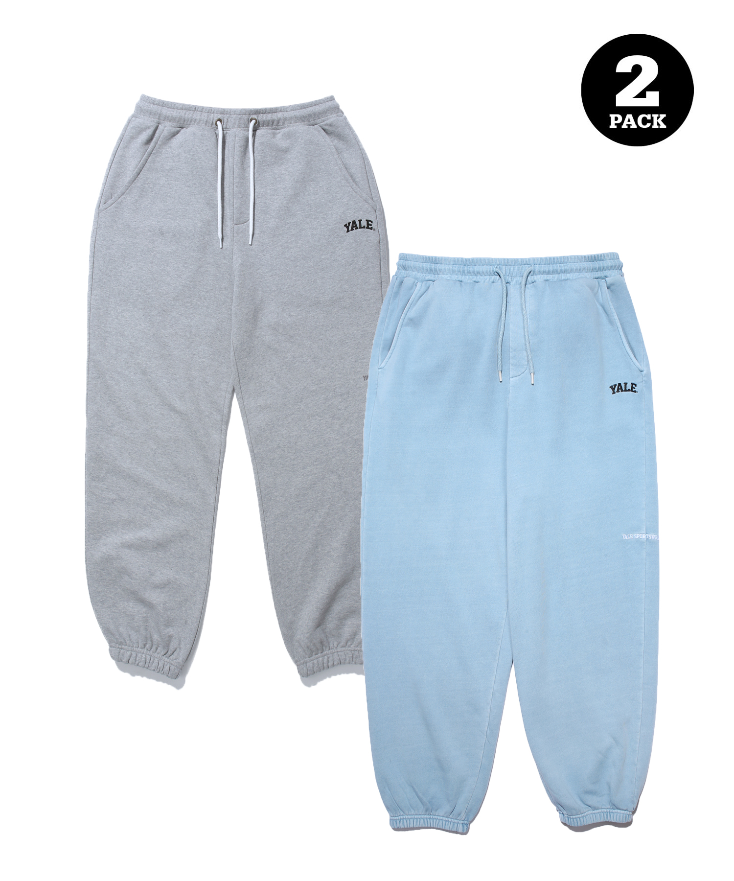 [ONEMILE WEAR] 2PACK SMALL ARCH SWEAT PANTS GRAY / BLUE